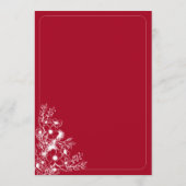 Menu Pink Red Floral Elegant Wedding (Dos)