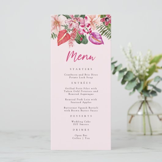 Menu Pink Tropical (Debout devant)