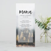 Menu Pins de montagne rustique Dîner de forêt automnale (Debout devant)