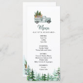 Menu Pins d'hiver Bois Animaux (Devant / Derrière)