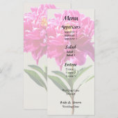 Menu Pivoine Rose Clair (Devant / Derrière)