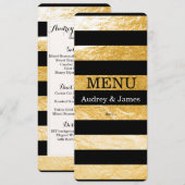 Menu PixDezines Black Stripes/Faux Gold (Devant / Derrière)