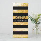 Menu PixDezines Black Stripes/Faux Gold (Debout devant)