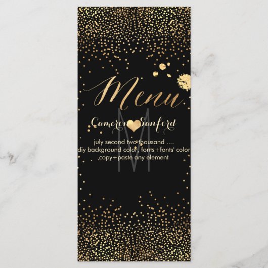 Menu PixDezines Champagne Bubbles/Cartes en rack (Devant)