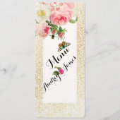 Menu PixDezines Faux Gold Specs/roses (Devant)