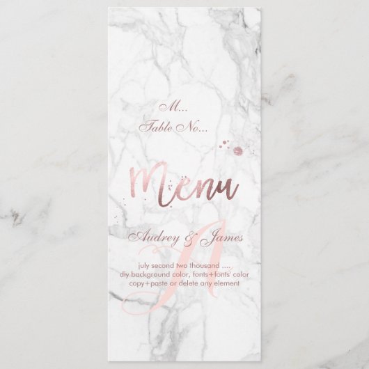 Menu PixDezines Faux Roses Gold+Black Stripes (Devant)