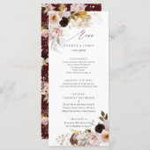 Menu PixDezines Fleurs Vintages Automne Broussaillée Bo (Devant / Derrière)