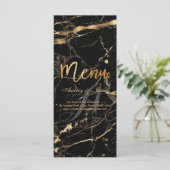 Menu PixDezines Marbre Noir/Menu Shine/Faux Gold (Debout devant)