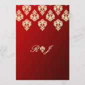 Menu PixDezines Rossellini Damask, ivoire + Velvet roug (Dos)