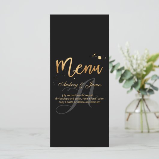 Menu PixDezines Shine Menu/Faux Gold/Fancy Script (Debout devant)