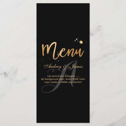 Menu PixDezines Shine Menu/Faux Gold/Fancy Script (Devant)