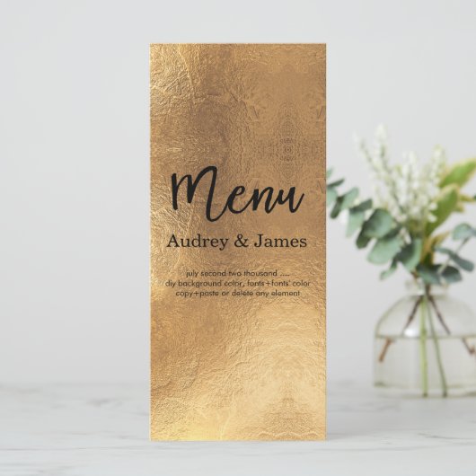 Menu PixDezines Shine Menu/Faux Gold Foil/do-it-yoursel (Debout devant)