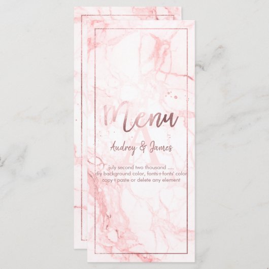 Menu PixDezines Shine Menu/Faux Gold/Marble (Devant / Derrière)