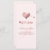 Menu PixDezines Shine Menu/Faux Rose Gold Heart (Devant / Derrière)