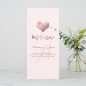 Menu PixDezines Shine Menu/Faux Rose Gold Heart (Debout devant)