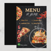 Menu Pizzeria design 2026 (Devant / Derrière)