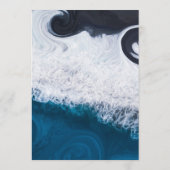 Menu Plage d'été artistique de l'Océan Bleu Vave Mariag (Dos)