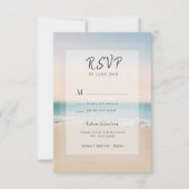 Menu Plage l élégant Options Mariage RSVP (Devant)