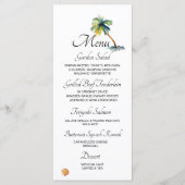 Menu Plage, Palmiers, Mariage Océan (Devant)