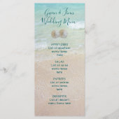 Menu Plage Scène Arrière - plan Sable Dollars Mariage M (Devant)