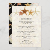 Menu Plage Tropicale Coquille Starfish Nautilus Ét (Devant / Derrière)