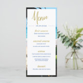 Menu Plage tropicale Océan Mer Monogramme d'été (Debout devant)