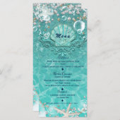 Menu Plage turquoise Enchanted de mer Starfish & Bubble (Devant / Derrière)