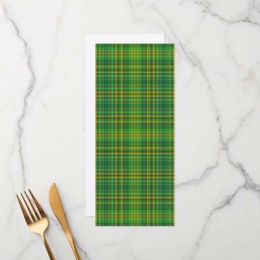 Menu Plaid vert foncé (Devant/Arrière en situation)