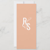 Menu Planner Dark Terracotta Wedding Kaart (Achterkant)