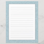 Menu Planner voor familienaam |  Blauwe Bloem (Achterkant)