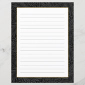 Menu Planner voor familienaam |  zwarte bloem (Achterkant)