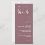 Menu Plaque de Merci minimale pourpre Dusty (Devant)