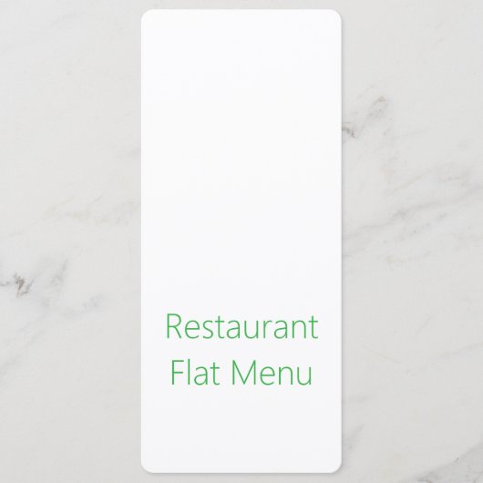 Menu plat (Devant)