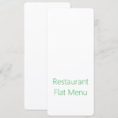 Menu plat (Devant / Derrière)