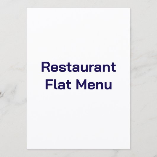 Menu plat (Devant)