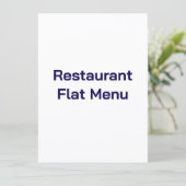 Menu plat (Debout devant)