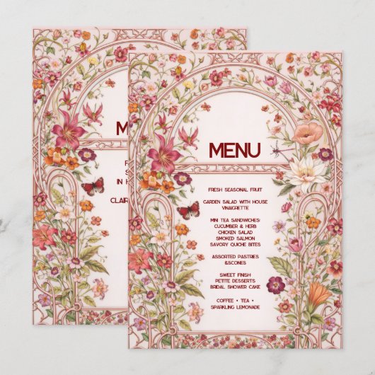 Menu Plat (Devant / Derrière)