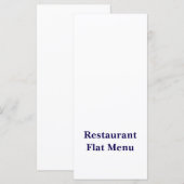 Menu plat (Devant / Derrière)