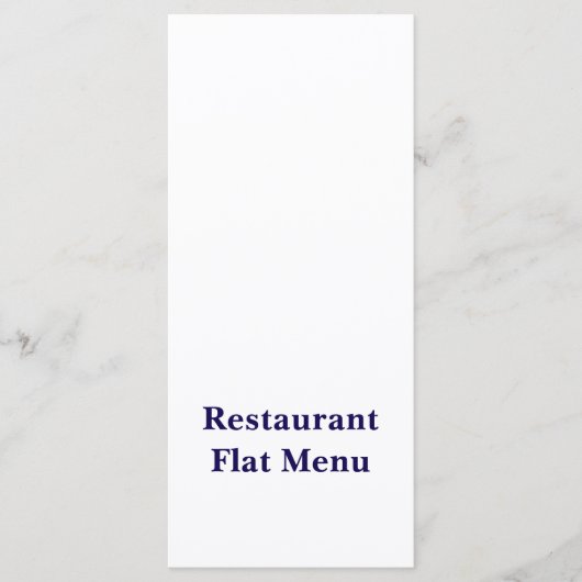 Menu plat (Devant)