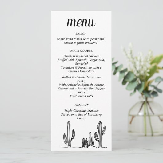 Menu plat (Debout devant)