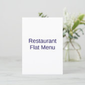 Menu Plat (Debout devant)