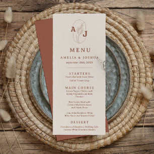 Menu plat Burange Orange Terracotta