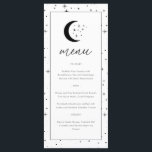 Menu plat céleste<br><div class="desc">Une lune céleste et un menu mariage à thème étoile. Customisez la couleur de l'étoile motif,  arrière - plan,  remplissage d'arc et élément lune!</div>