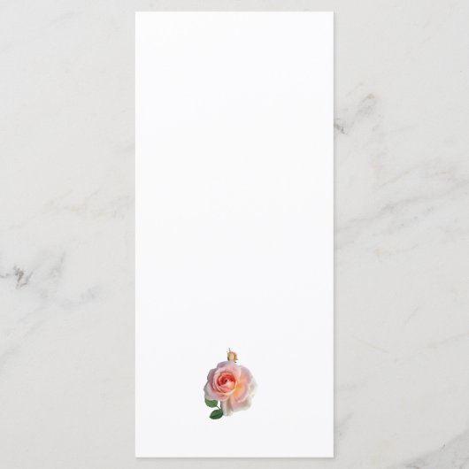 Menu plat Classé Minimal Rose Design (Dos)