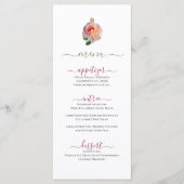 Menu plat Classé Minimal Rose Design (Devant)