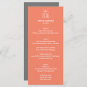 Menu plat corail moderne (Devant / Derrière)