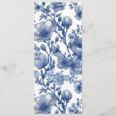 Menu Plat De Mariage Argent Et Bleu Marine (Dos)