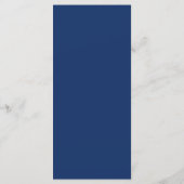 Menu plat de mariage bleu marine élégant céleste (Dos)