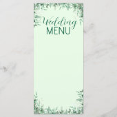 Menu Plat de Mariage Feuillage de Sauge (Dos)