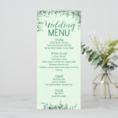 Menu Plat de Mariage Feuillage de Sauge (Debout devant)